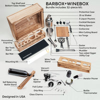 Thumbnail for Winebox and Barbox Bundle - Complete 32-piece cocktail Kit